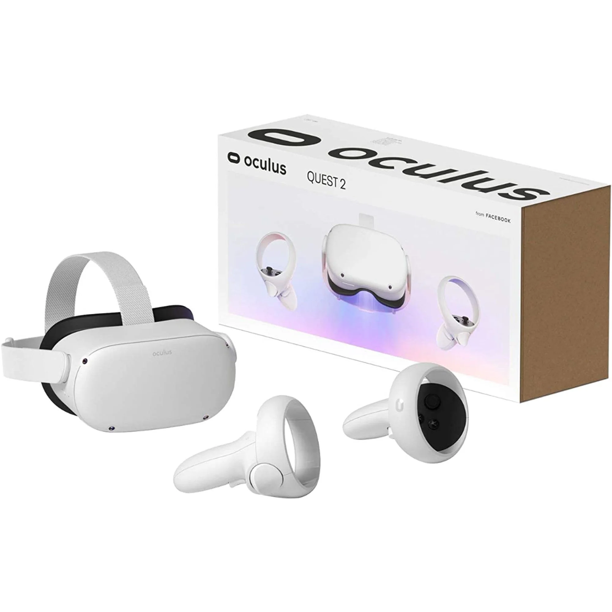 Oculus Quest 2 All-in-One Virtual Reality 256GB Gaming Headset Bundle, Mazepoly Silicone Controller Grip Cover with 2 Palm Straps and 2 Thumb Grip Caps Black Set