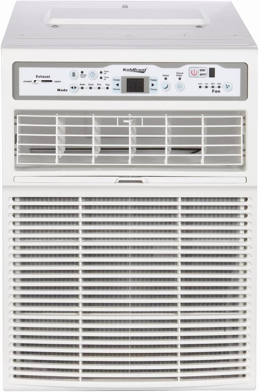 Koldfront CAC8000W 8000 BTU 115V Casement Air Conditioner with Dehumidifier and Remote Control
