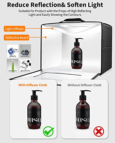 Glendan Photo Studio Light Box,Portable Dimmable Product Photography Shooting Tent Kit