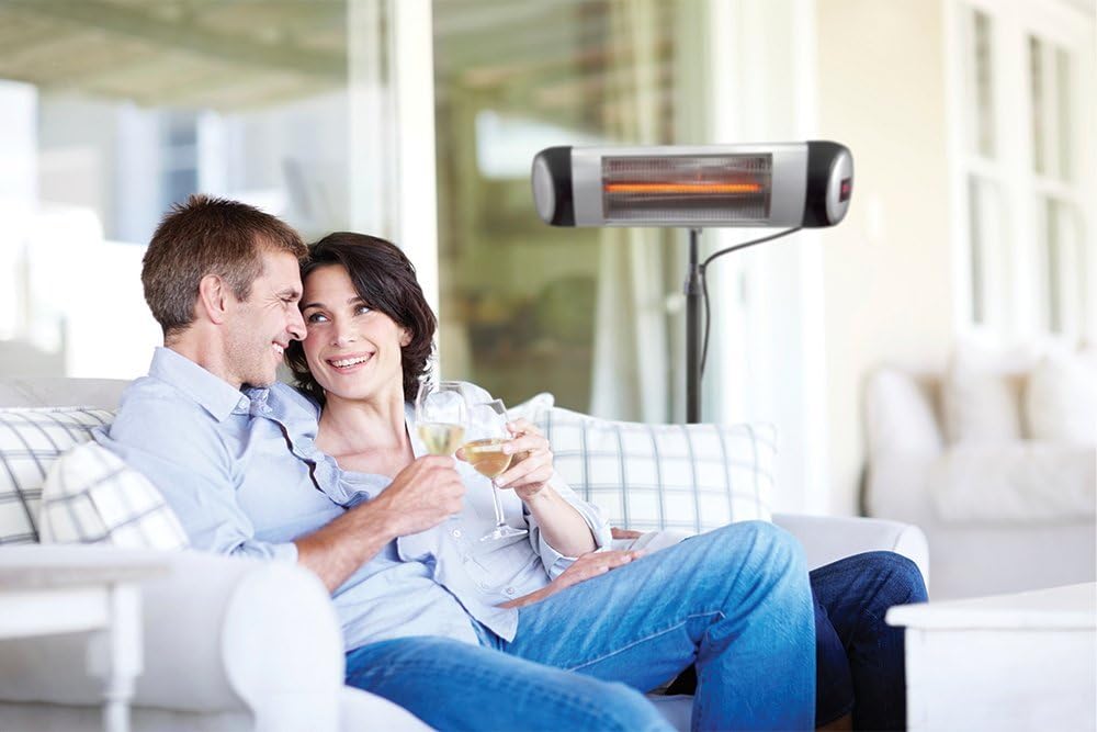 GreenTech Environmental Pureheat Aluminum Outdoor 3-in-1 Space Heater and Air Purifier with Digital Display and Remote Control