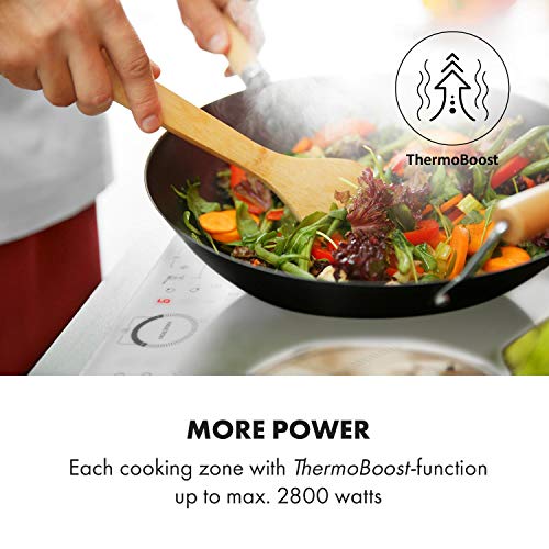 Klarstein Delicatessa - Hybrid Induction Hob, Built-in, Self-Sufficient, ThermoBoost, 9 Levels, Flex Zone, Residual Heat Indicator, Stop & Go, Timer, Touch Panel, Glass Ceramic, Frameless