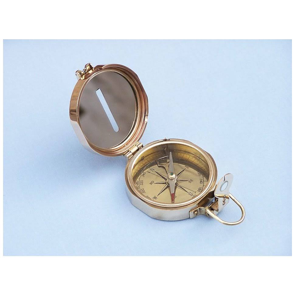 Hampton Nautical Solid Brass Clinometer Compass, 4