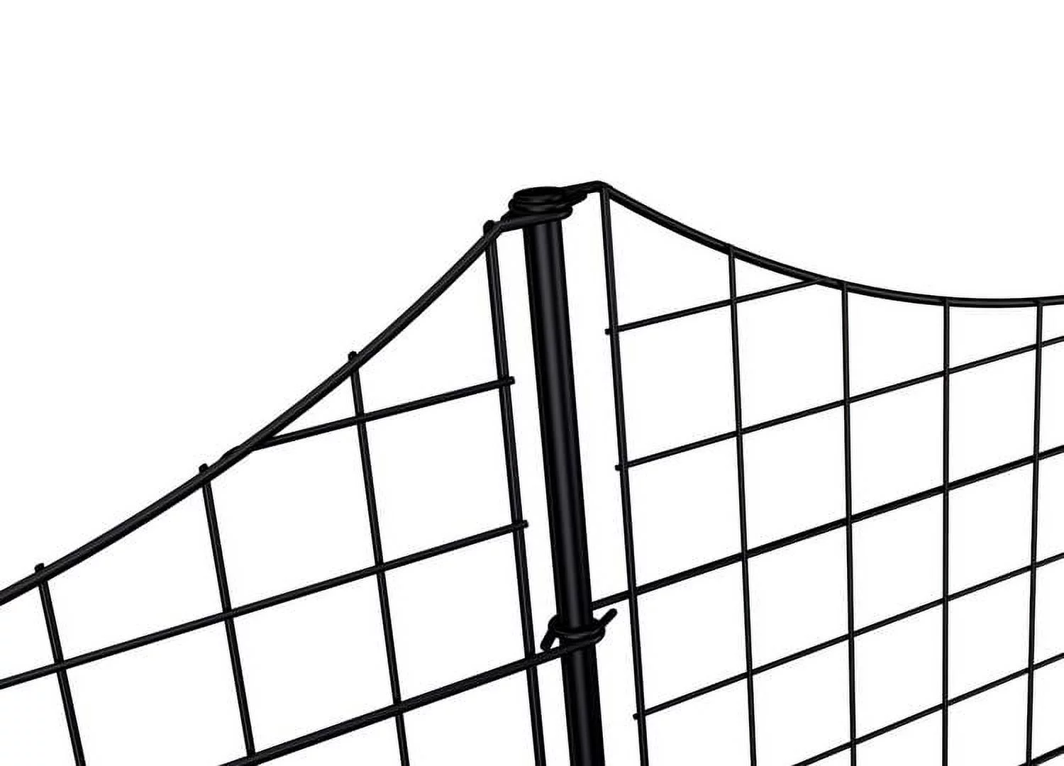 Zippity Outdoor Products 38in Semi-Permanent Black Metal Garden Gate with 4 Fence Panels