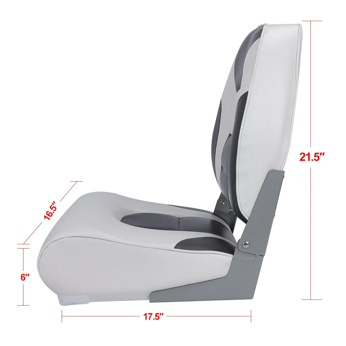 NORTHCAPTAIN S1 Pro Premium High Back Folding Boat Seat,Stainless Steel Screws Included,Charcoal/Black(2 Seats)