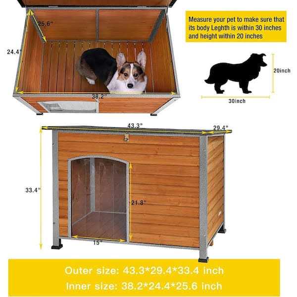 aivituvin Wooden Heavy-Duty Dog Crates House with Strong Iron Frame - Pet Supplies online store