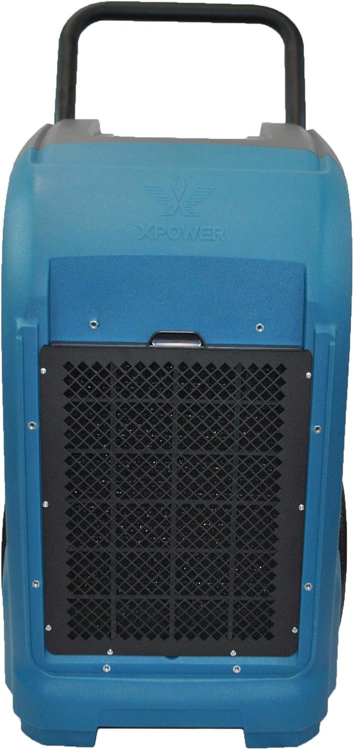 XPOWER XD-125 Industrial Commercial Dehumidifier Dry basements, Large Rooms, Work Sites, Storage Facilities - 125-Pints/15-Gallons a Day- Blue (8 pack)