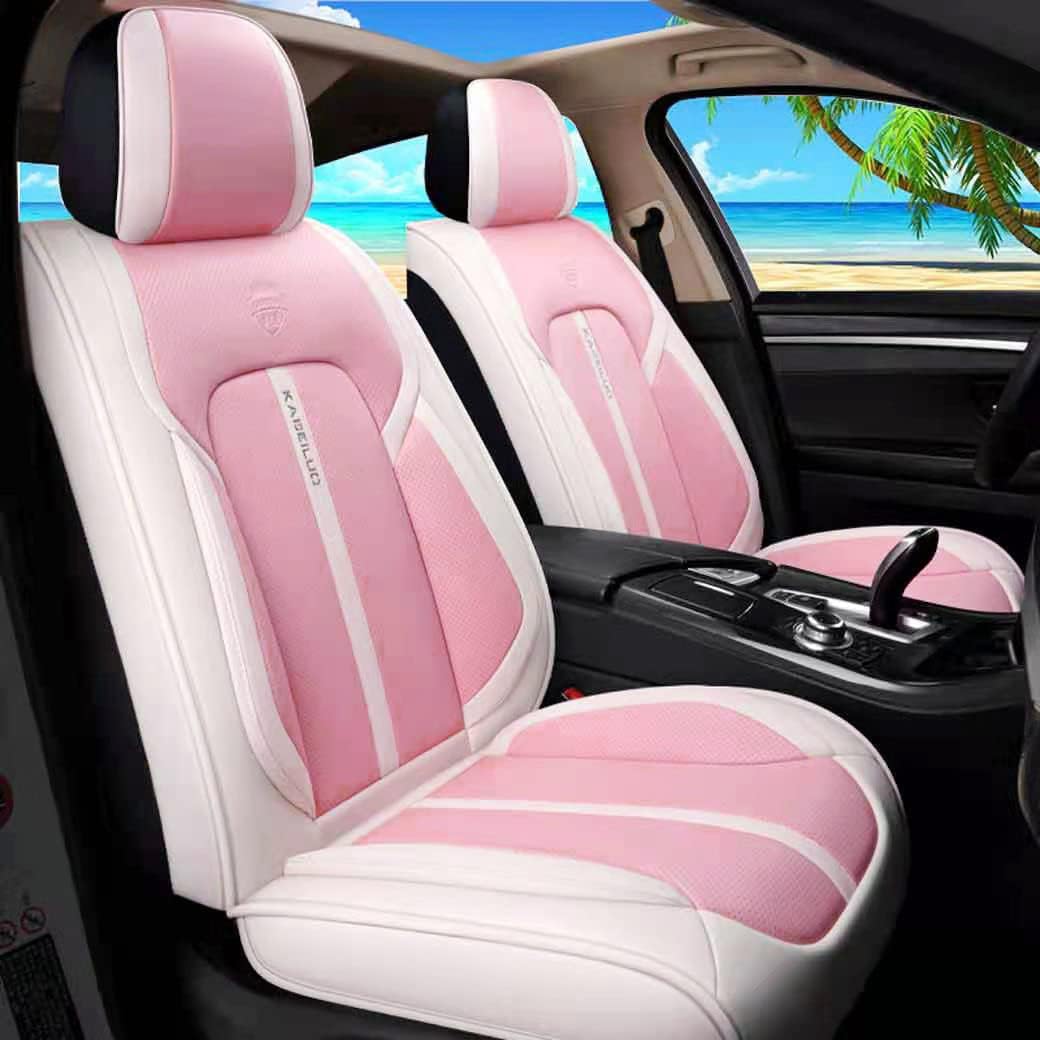 OSO Comfortable Leather Auto Car Seat Covers 5 Seats Full Set Universal Fit(Red & Black)