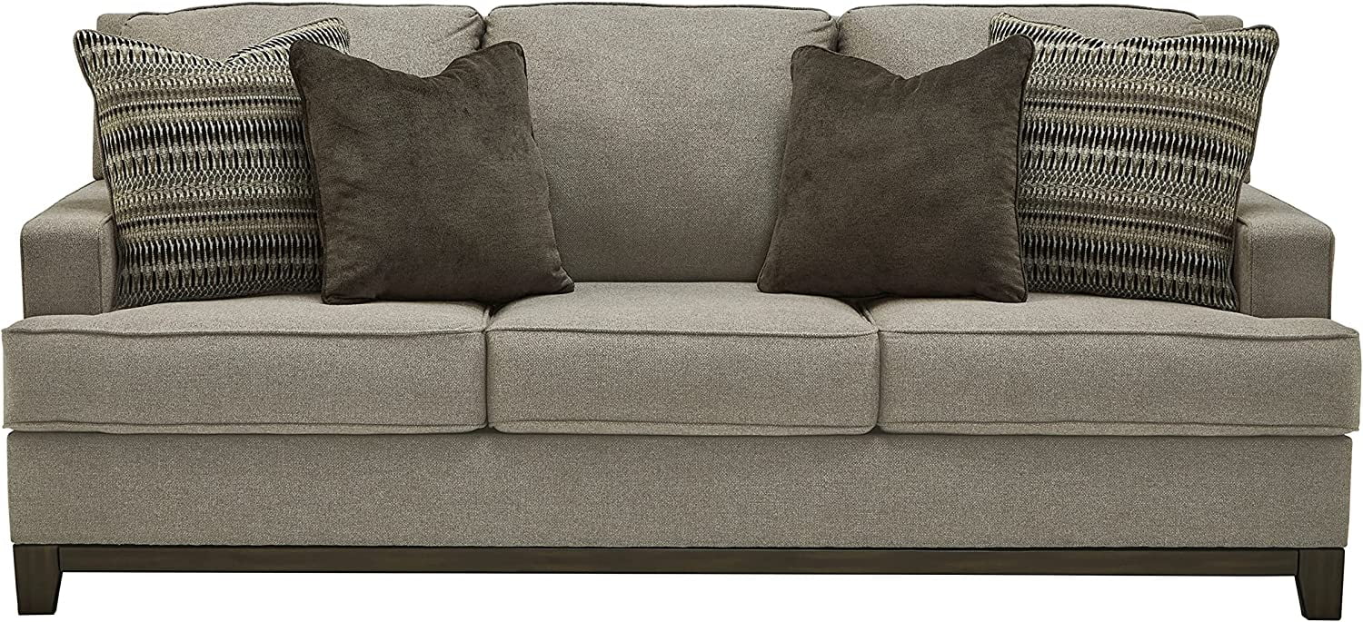 Ashley Furniture Kaywood Contemporary Fabric & Wood Sofa in Gray