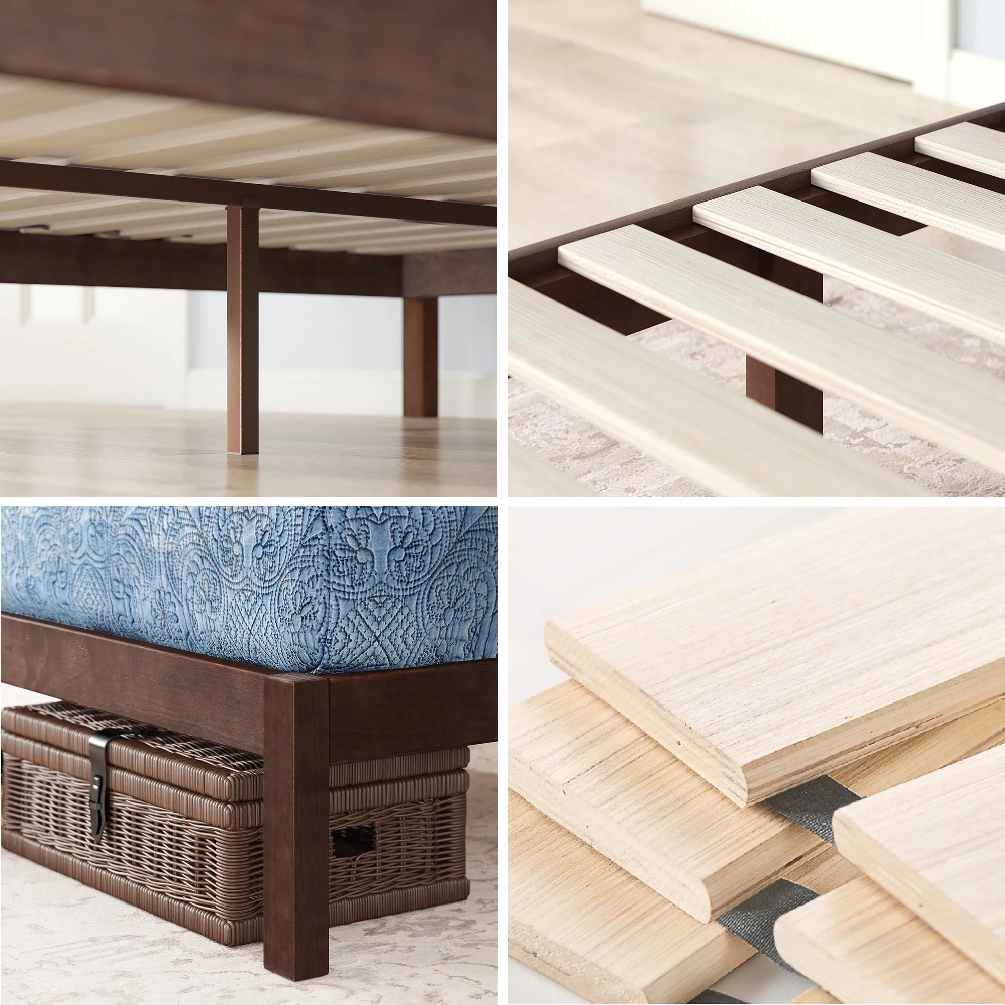 Zinus Adrian 42" Acacia Wood Platform Bed Frame, Queen