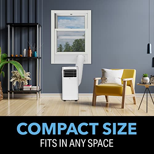 Perfect Aire Portable Air Conditioner - Compactly Designed with Smart Modes, Easy Roll Casters, Bucketless Drain System, and Auto Restart and 24-Hour Timer
