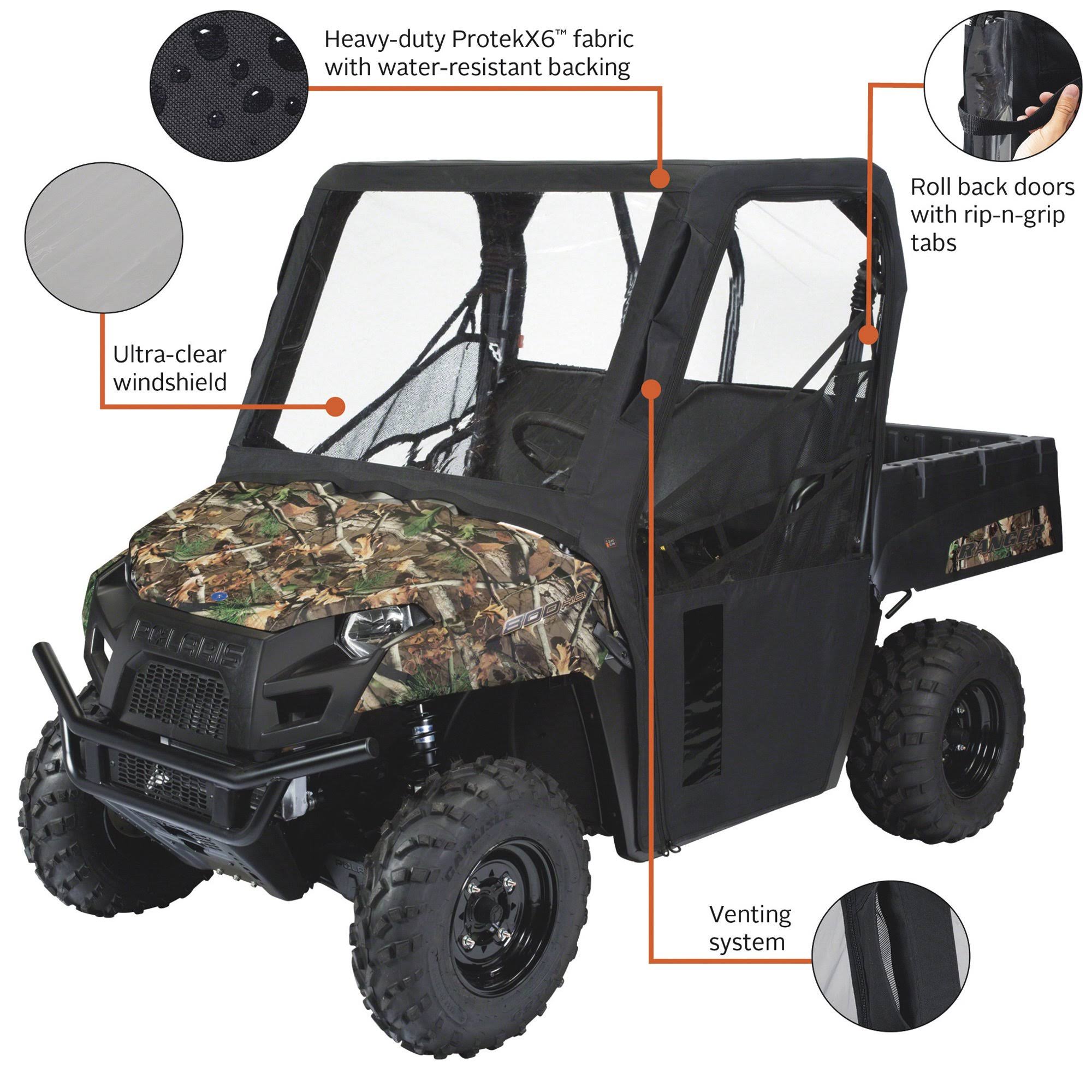 Classic Accessories QuadGear UTV Cab Enclosure, Black