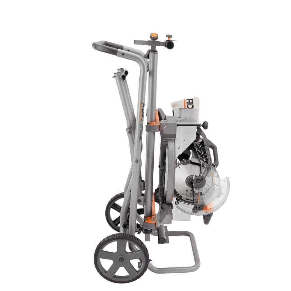 RIDGID AC9946-RPM121 Universal Mobile Miter Saw Stand with Mounting Braces and Black Fine Point Permanent Workshop Marker