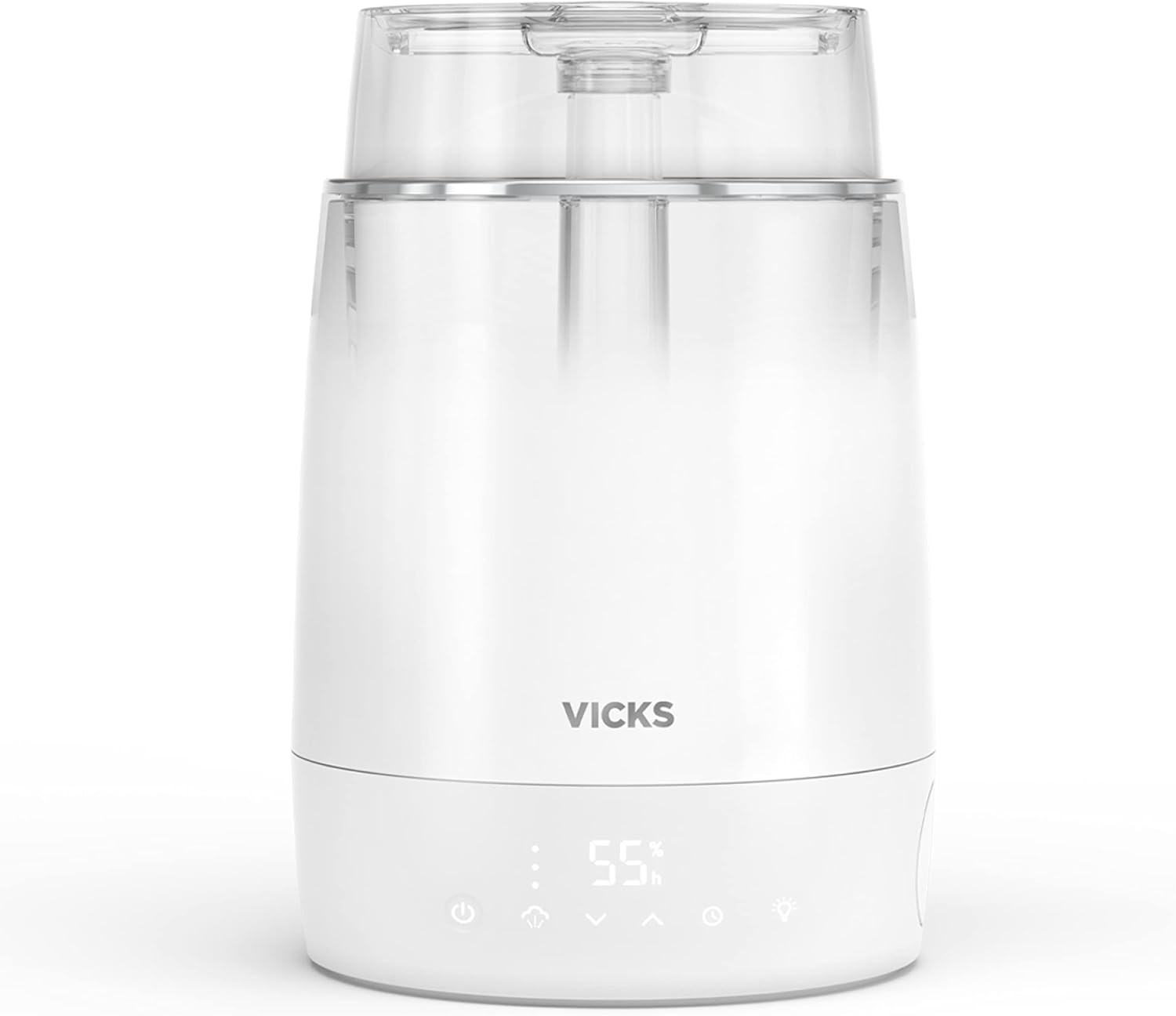 Vicks Embrace Cool Mist Top Fill Humidifier (VUL900), White – Cool Mist Humidifier Top Fill for Bedroom or Office