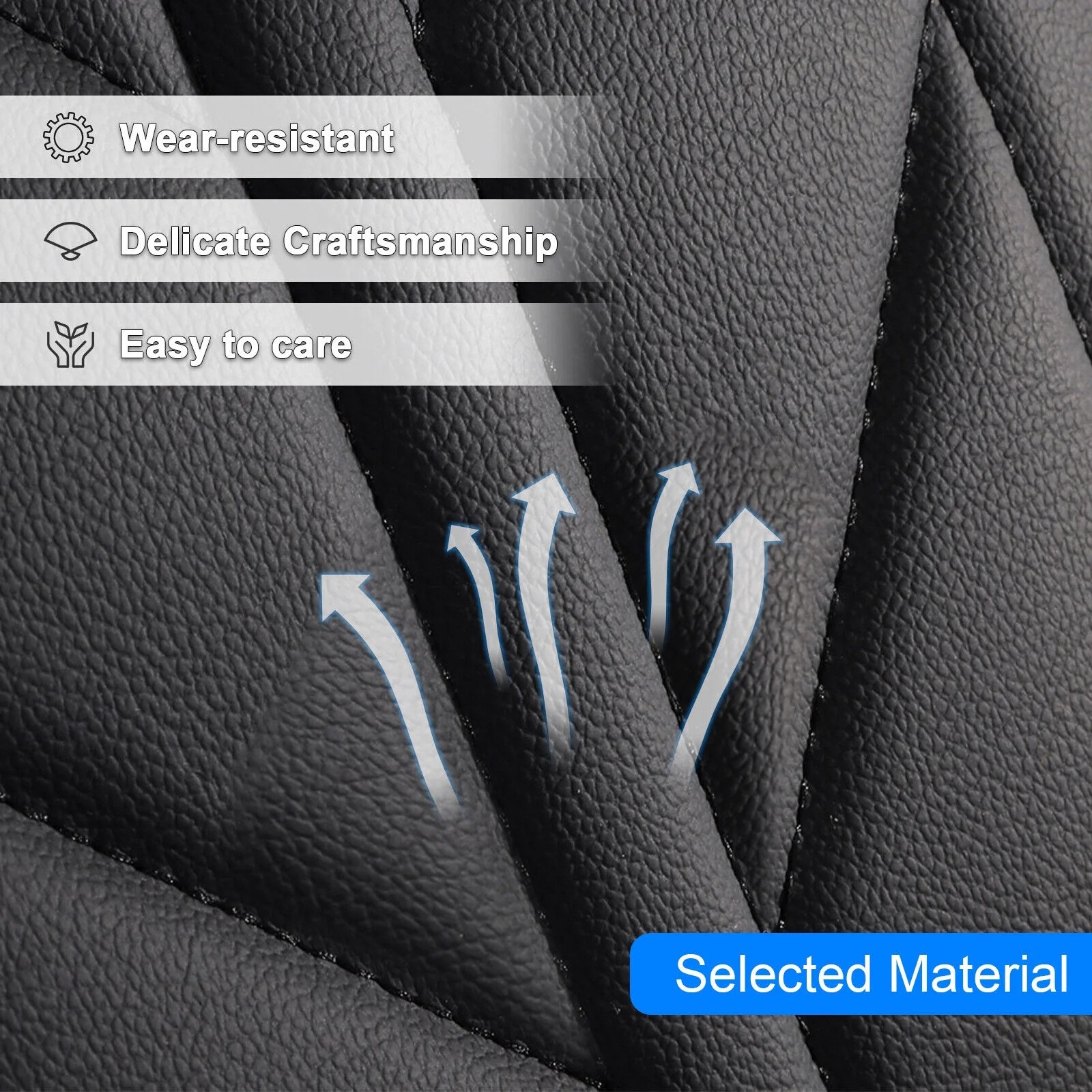 For Honda Car Seat Cover 5 Seats Full Set, Durable Waterproof Seat Protector, Pu Leather Seat Cushion Cover for CR-V/ Civic/ Insight/ Accord/ Crosstour Black - Curated Treasures Market