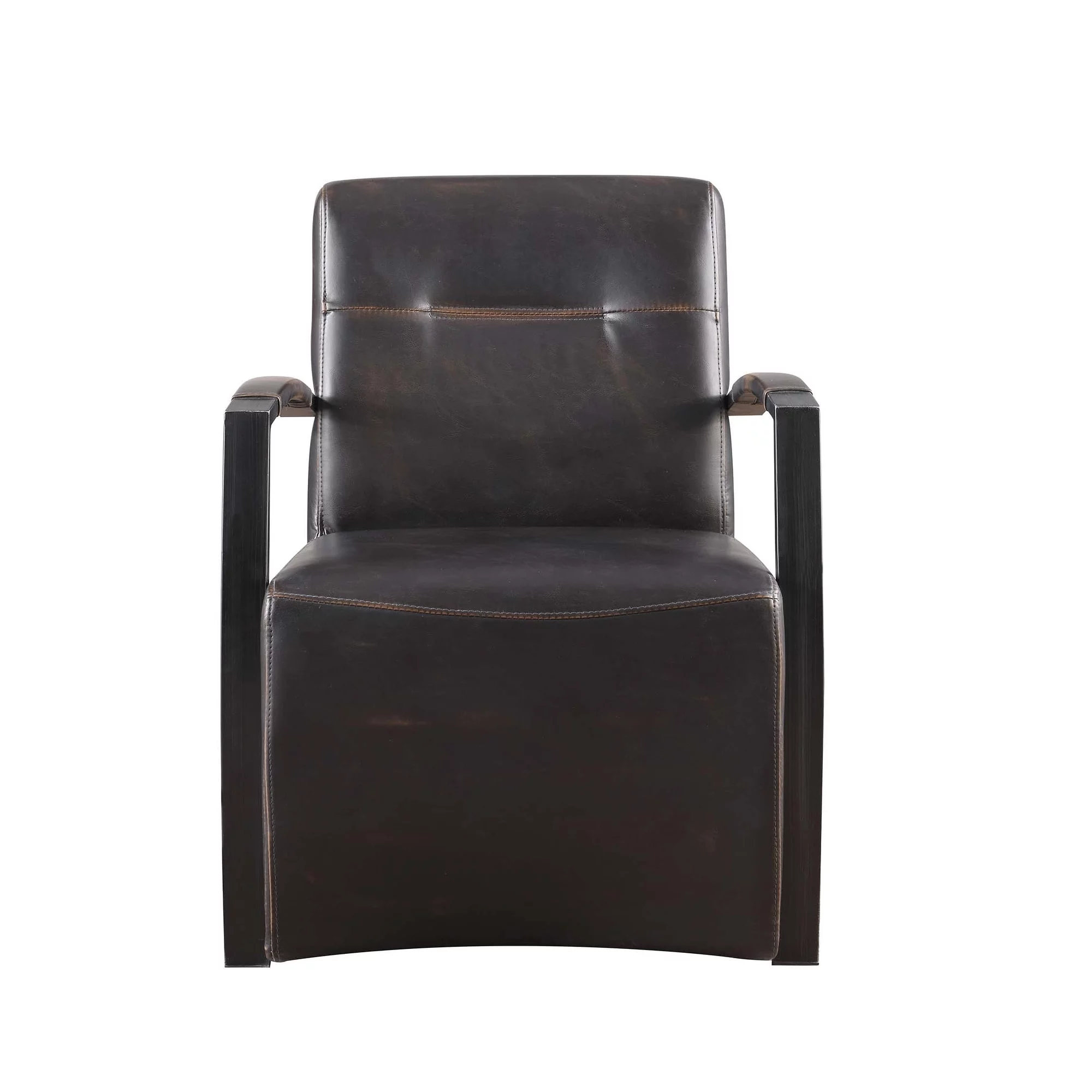 Industrial Brown and Grey Accent Chair