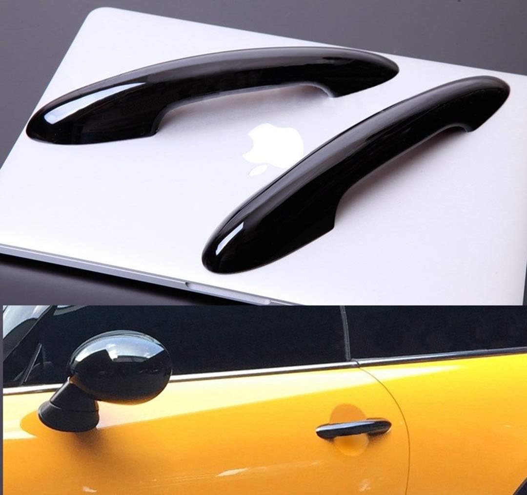 UNICUS Door Handle Covers 2X w/o Comfort Access (No Push Button) Compatible with Mini Cooper S 2014 on F56 F57 JCW (Gloss Black) Pack of 2