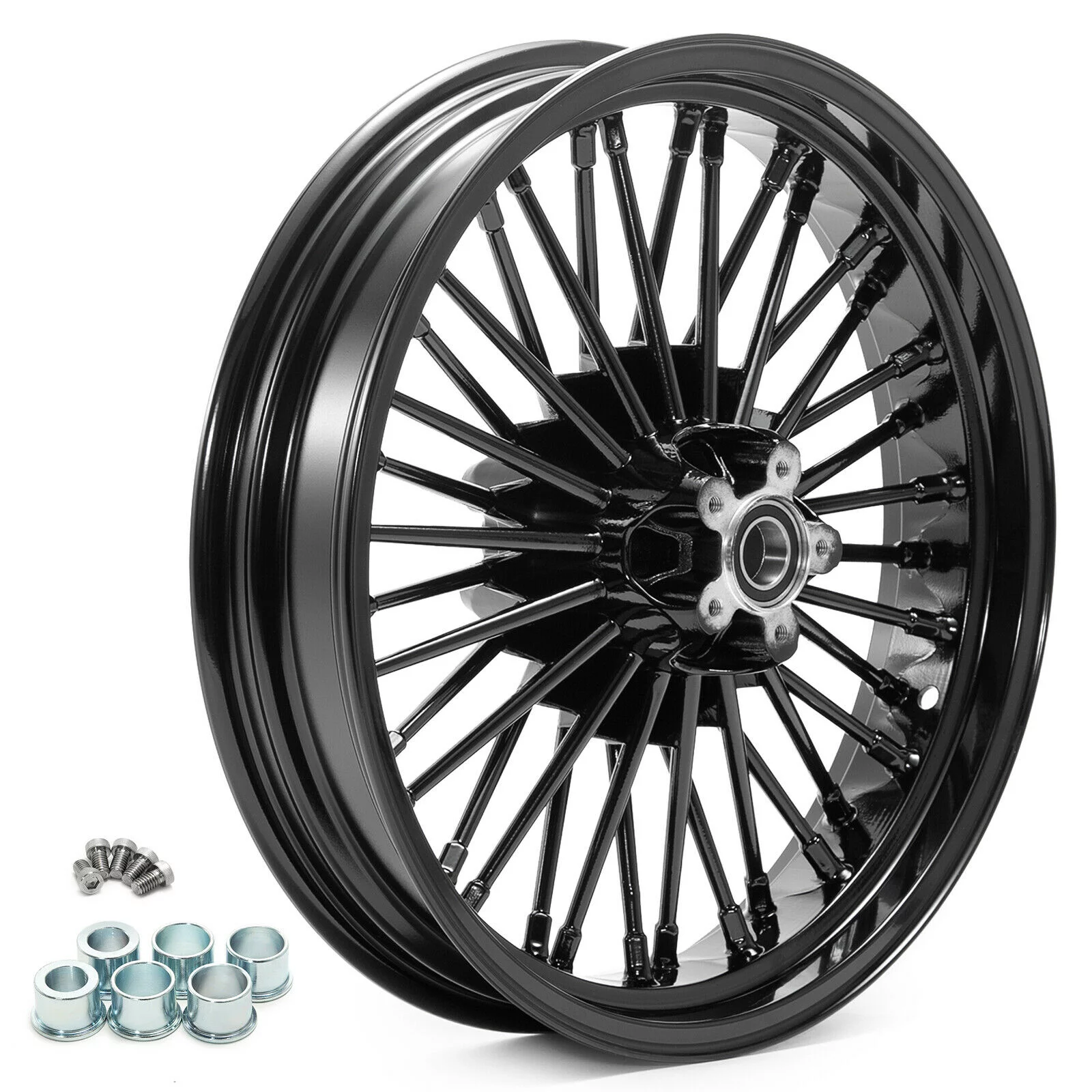 21x3.5 18x5.5 Fat Spoke Wheels Rim for Harley Dyna Wide Glide FXDWG 2006-2017 - Curated Treasures Market