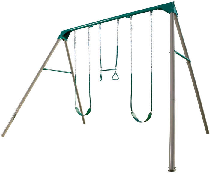 Lifetime 290038 Heavy Duty A-Frame Metal Swing Set, Earthtone