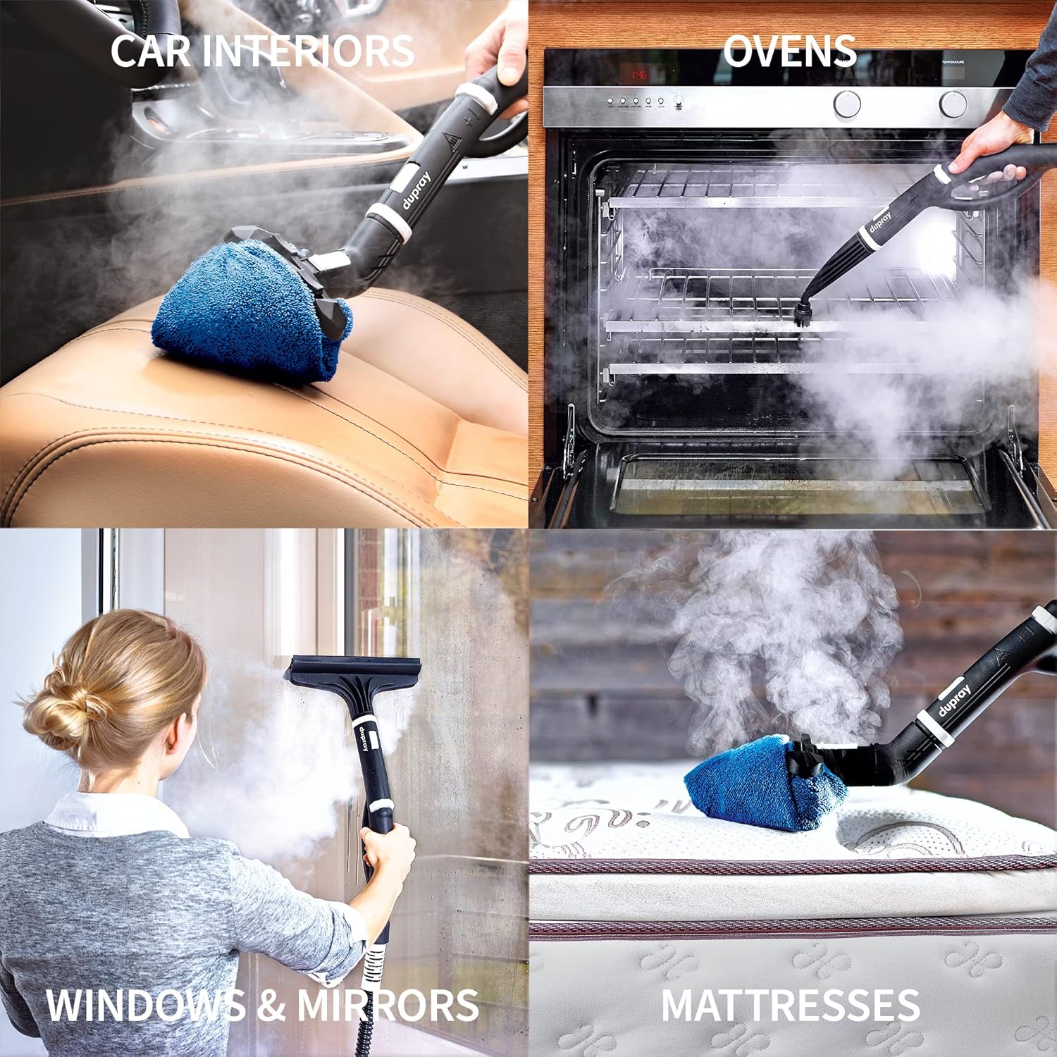 Dupray One Steam Cleaner- Portable, All-Purpose, Disinfecting, Chemical-Free Floor Steamer & Tile Cleaner Made in Europe for Home and Professional Use