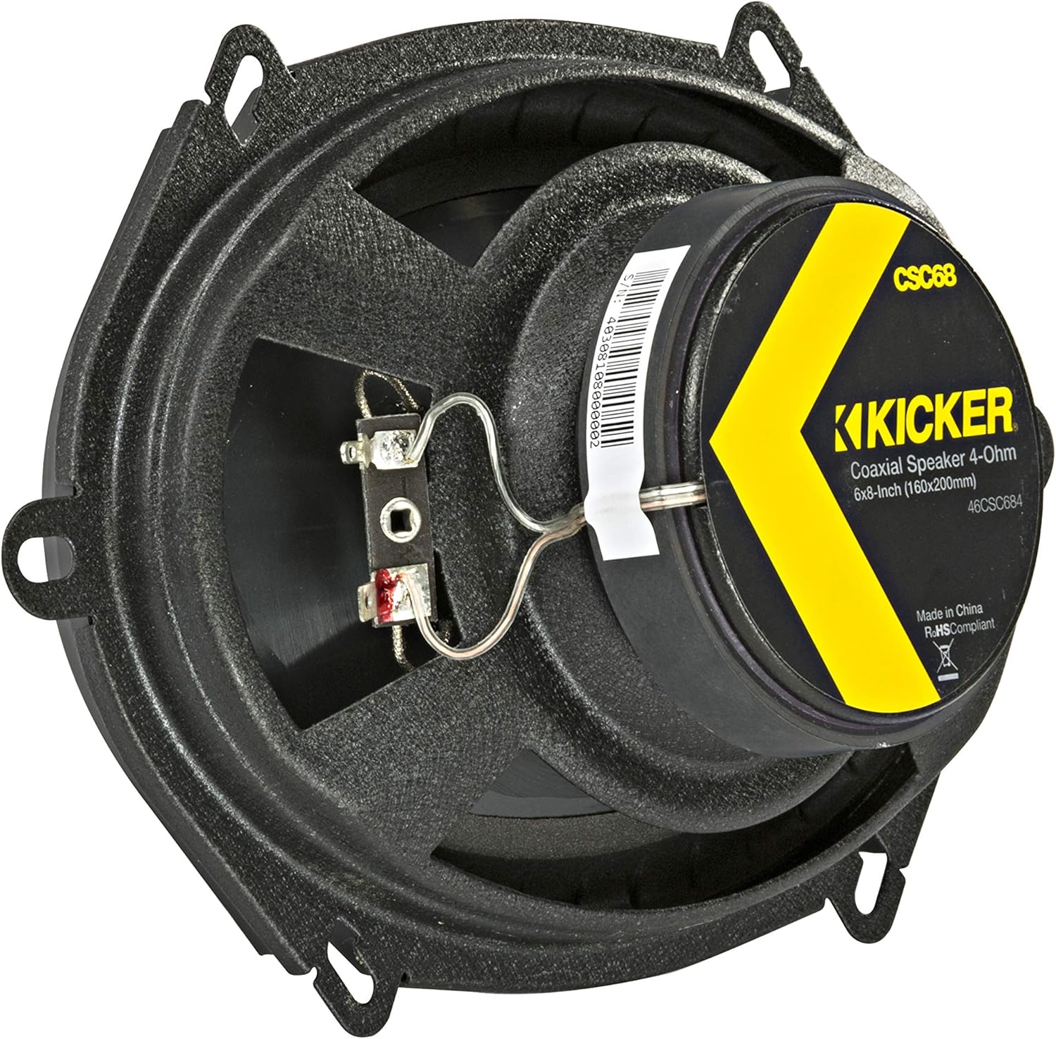 KICKER CS Series CSC68 6 x 8 Inch Car Audio System Speaker, Black (2 Pack)