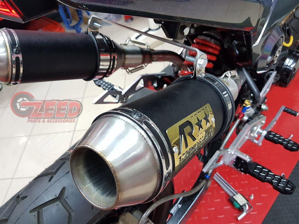 Dual High Mount Exhaust For Honda Grom Msx 2013-2019 All Model, SSR Razkull 125