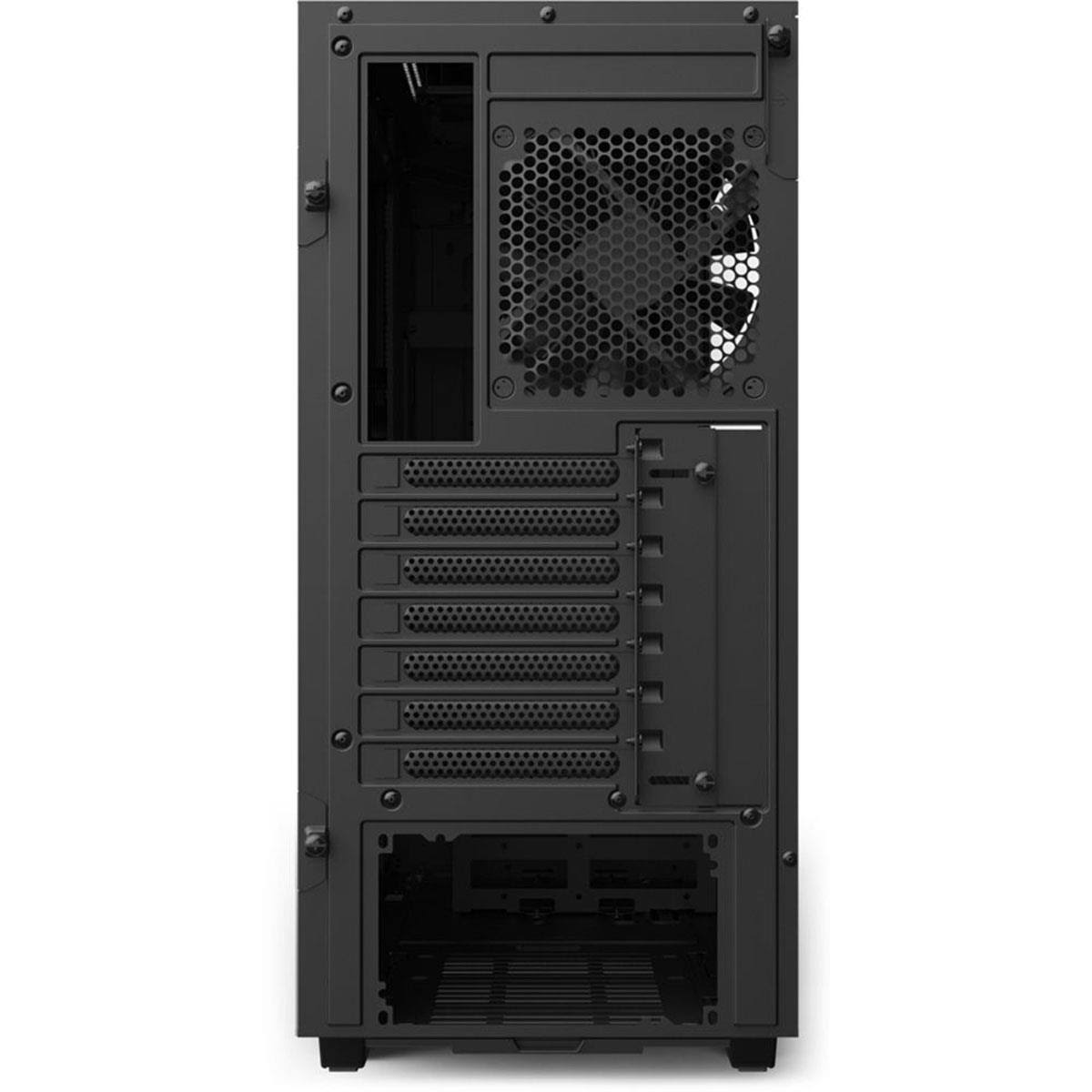 NZXT CA-H510B-BR Compact Mid-Tower Case Tempered Glass Matte Black/Red H510