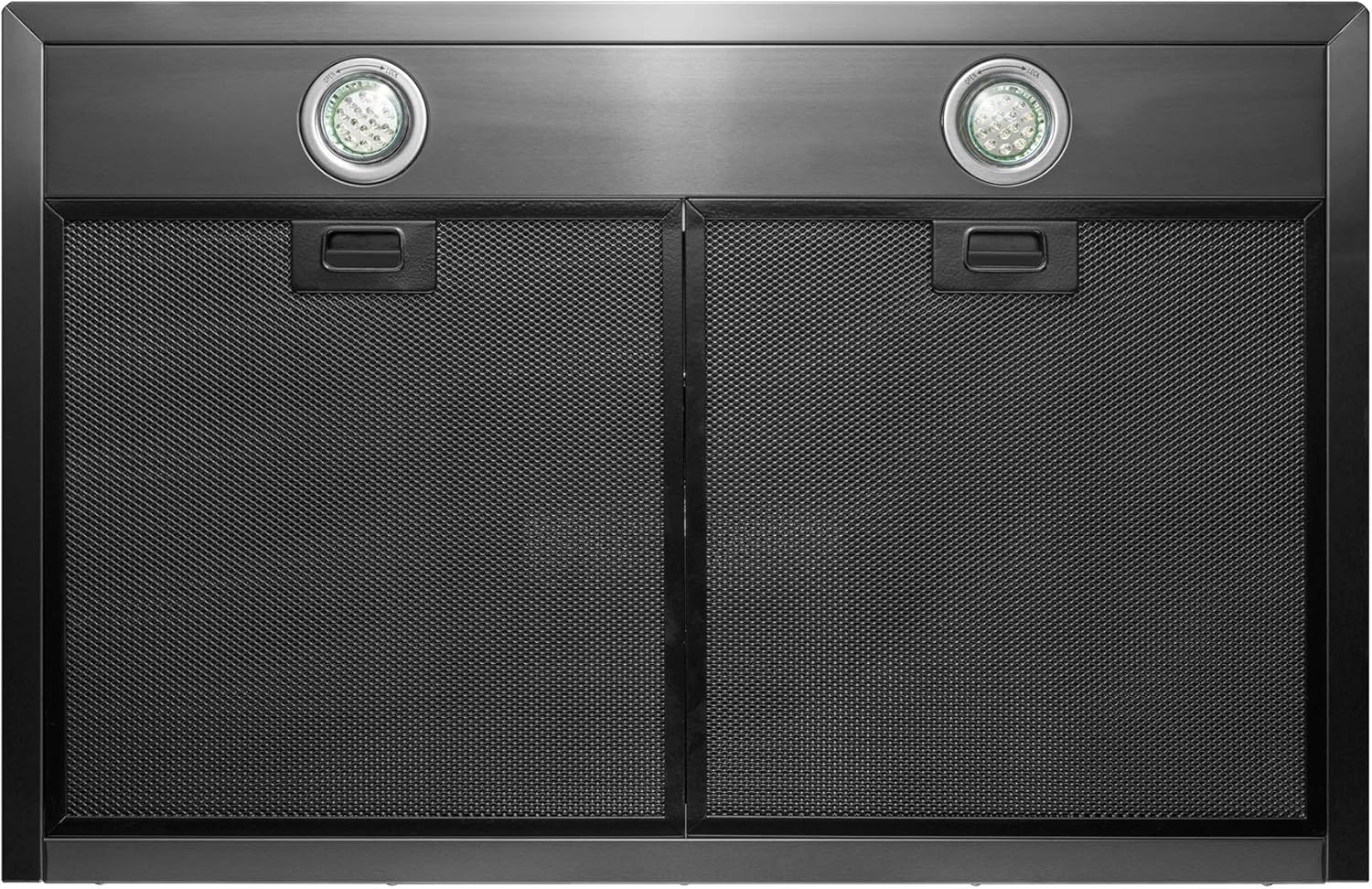 AKDY 30 in. 343 CFM Convertible Wall Mount Black Stainless Steel Kitchen Range Hood with Touch Panel and Carbon Filters