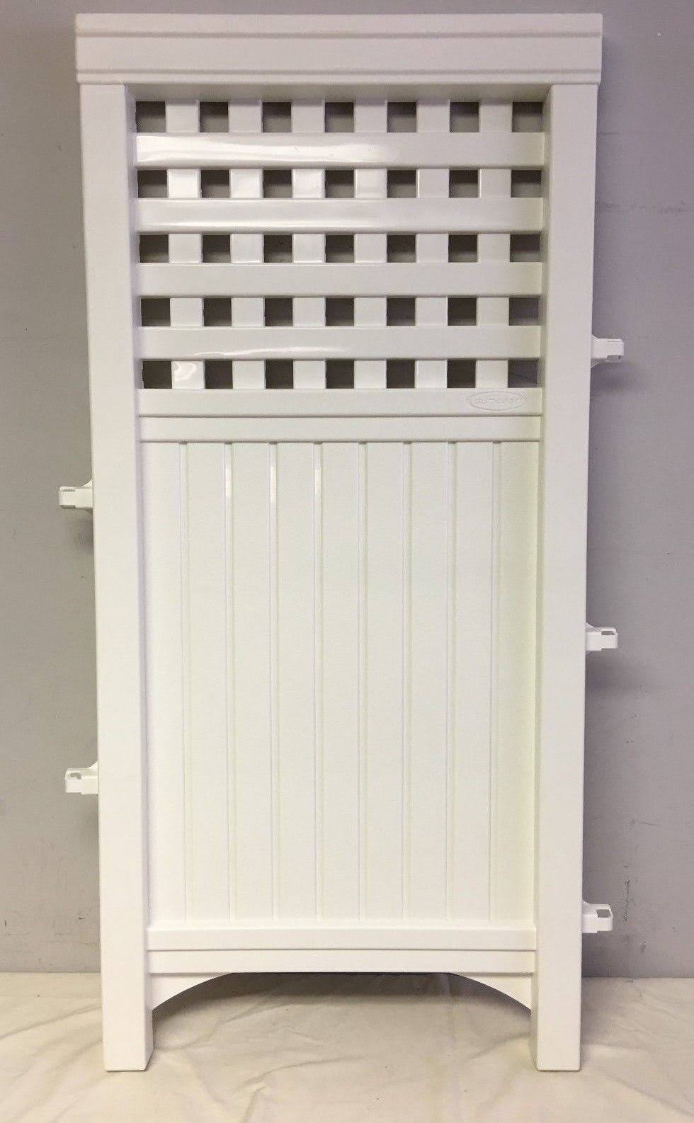 Suncast 4-Piece Lattice Outdoor Screen Enclosure Set, White