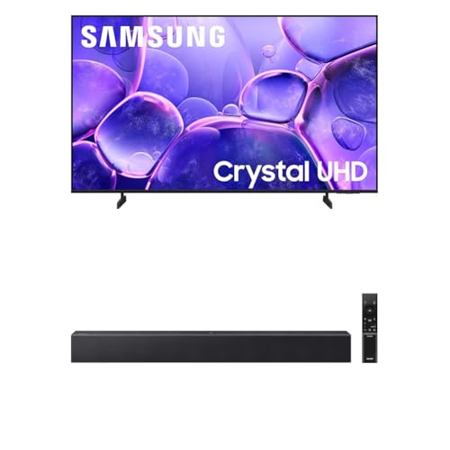 Samsung 43-Inch Class Crystal UHD U8000F 4K Smart TV (2025 Model) Endless Free Content, Crystal Processor 4K, MetalStream Design, Knox Security, Alexa Built-in