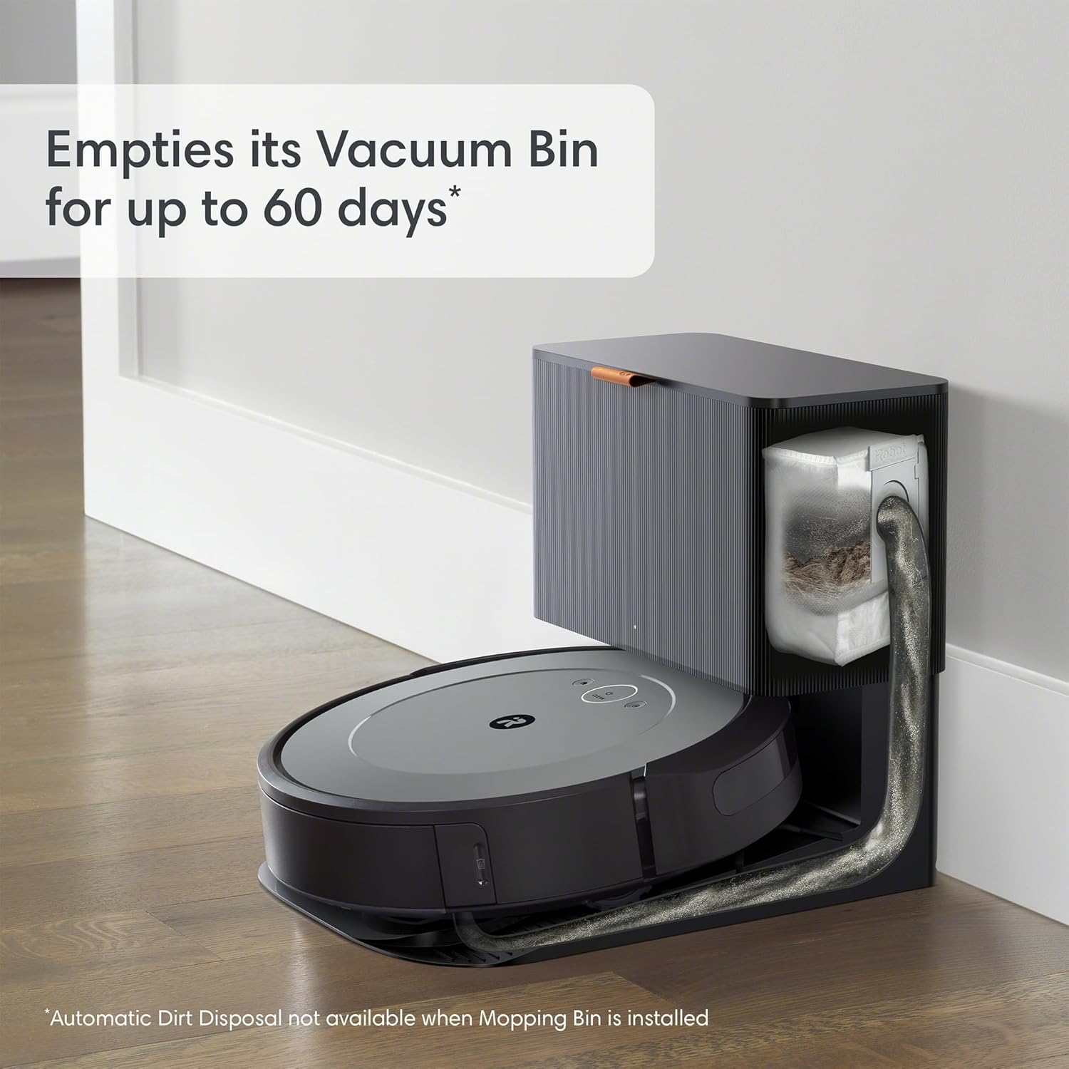 iRobot® Roomba Combo® i3+ (3574) Self-Emptying Robot Vacuum & Mop, Clean by Room with Smart Mapping, Empties Itself for Up to 60 Days, Alexa, Personalized Cleaning