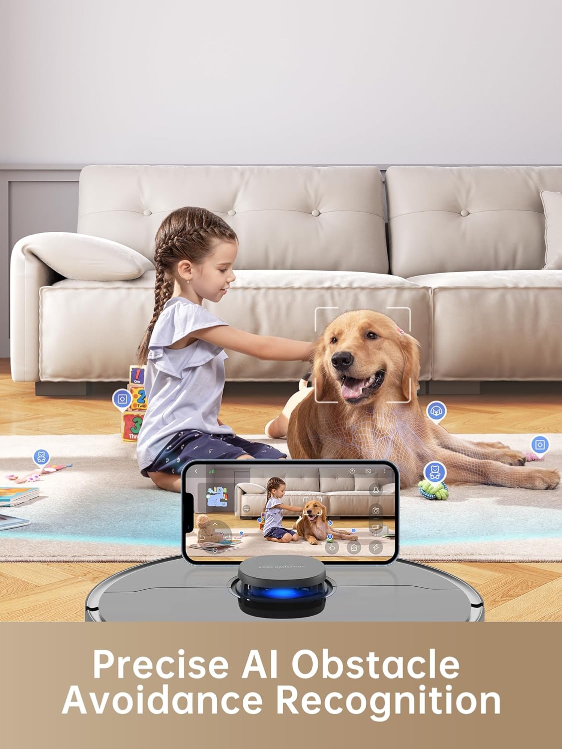 Dreametech D10s Plus Robot Vacuum and Mop Combo, Self-Emptying for up to 65 Days, 5,000Pa Suction Power, Advanced AI and LiDAR Navigation, 280-min Runtime, Compatible with Alexa, Ideal for Pet Hair
