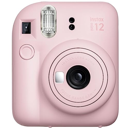 FUJIFILM INSTAX Mini 12 Instant Film Camera | Pastel Blue Bundled with INSTAX Mini Instant Film |40 Exposures + Instax Accessory Bundle + AA Batteries + Cleaning Cloth (10 Items)