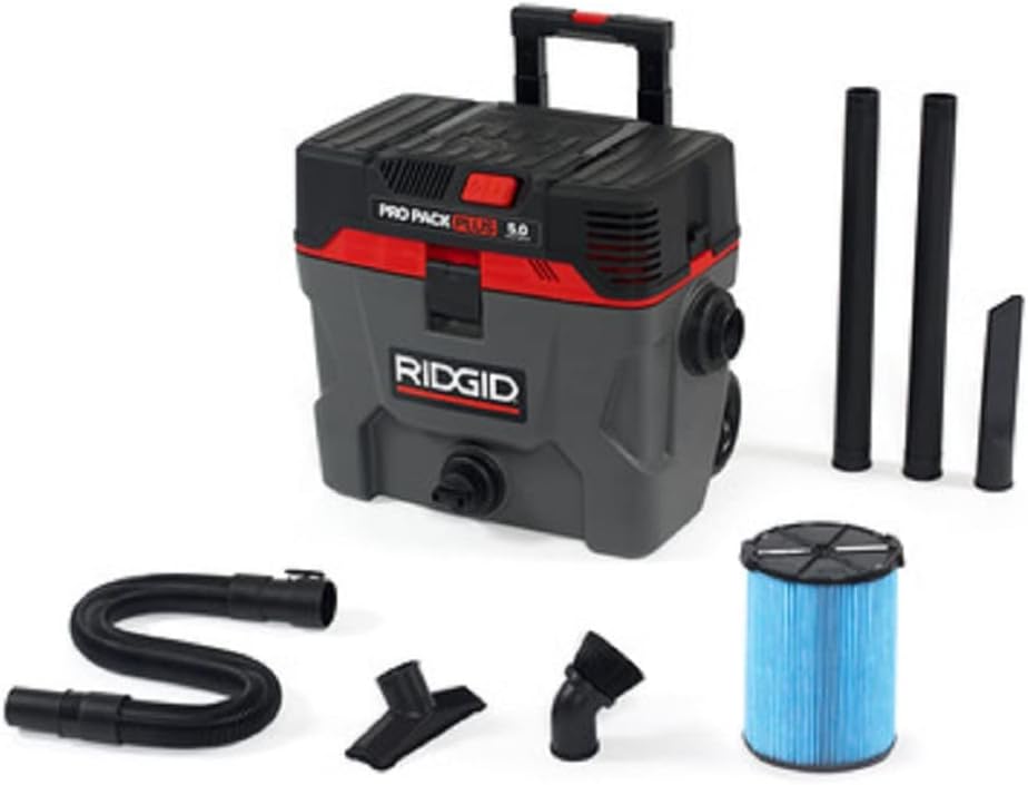 Ridgid 50328 Pro Pack Wet/Dry Vacuum, 10 gallon, Red