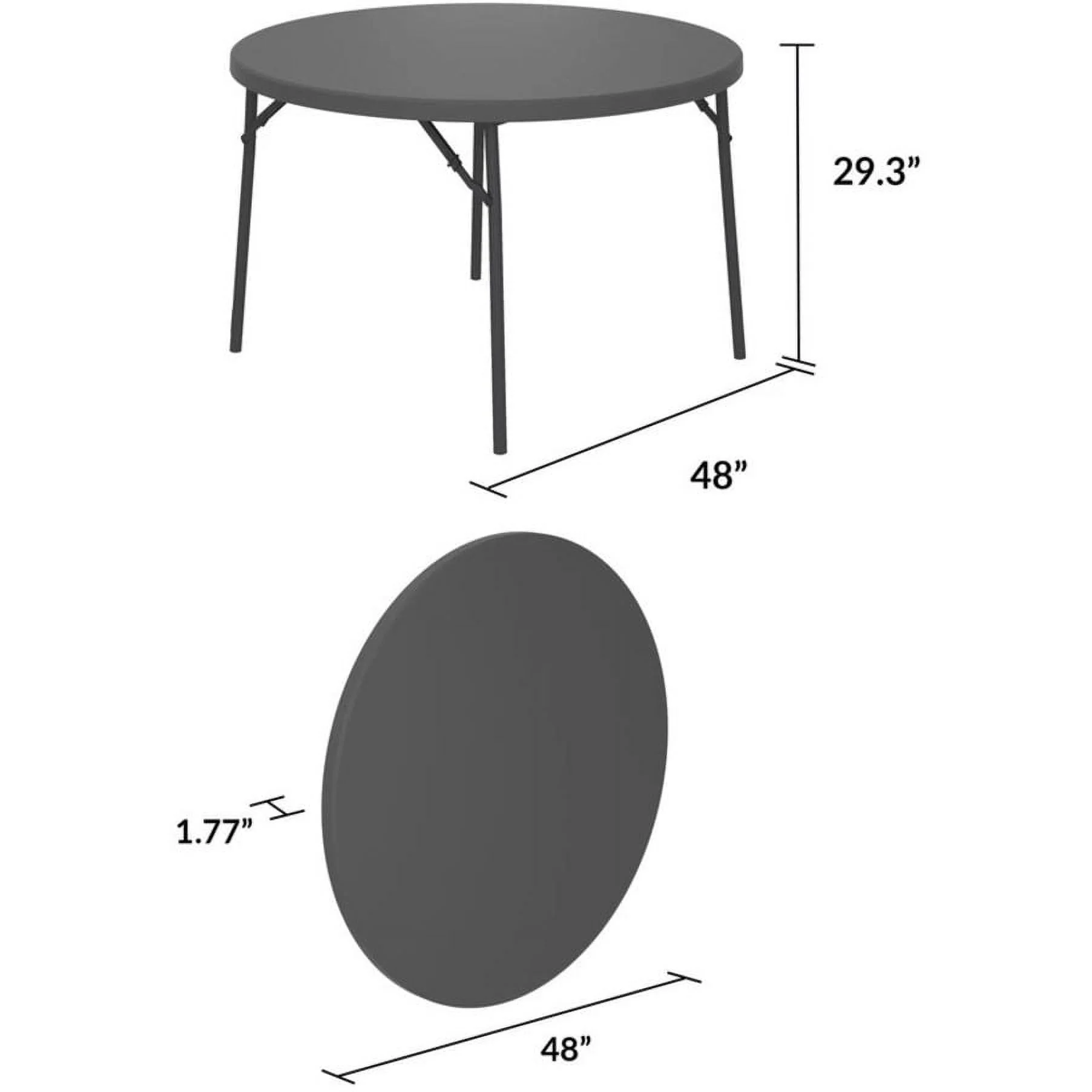 Dorel Zown Commercial Round Blow Mold Fold Table