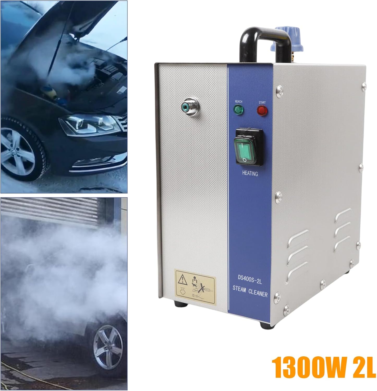 Steam Cleaner Machine 2L, Professional Electric Jewelry Steam Cleaning Machine 1300W Gold &Silver Gem Washer Equipment Jewelry Cleaning Machine