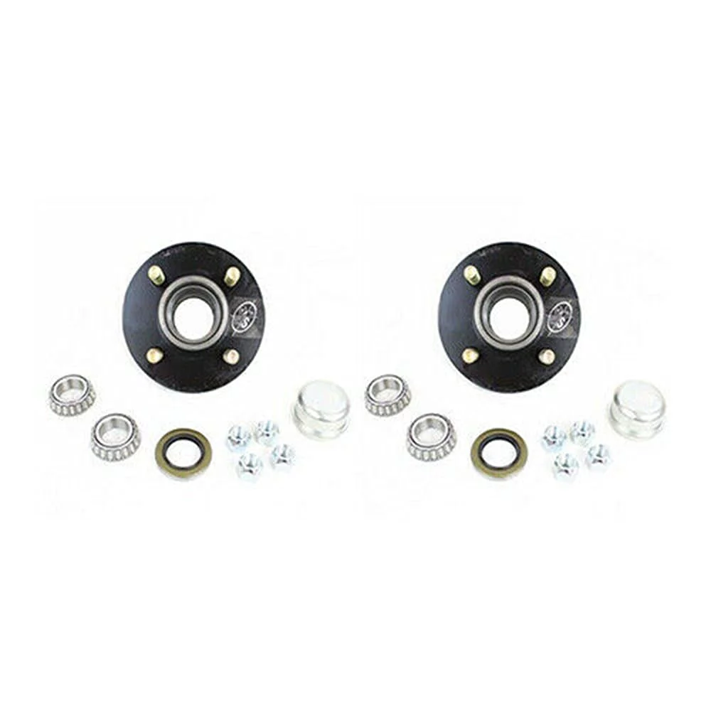 Southwest Wheel 2-Pack 4-Hole, 4" Bolt Circle Idler Hub for 2,000 lb. Axles (BT8 Spindle) for 1" Spindle That uses L44643 Trailer Bearings - Curated Treasures Market