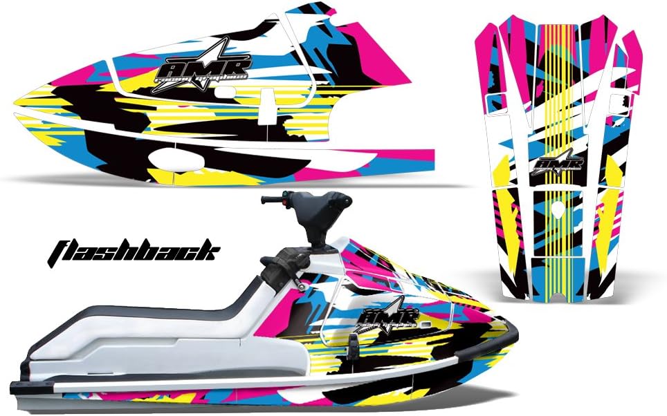 AMR Racing Jet Ski Graphics kit Sticker Decal Compatible with Kawasaki X2 1986-1995 - Flashback