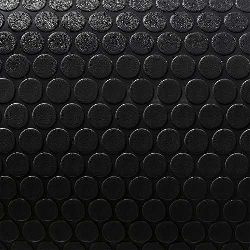 RecPro RV Coin Flooring | Black | 8' 6 Wide | Nickel Pattern Trailer Flooring | Gym Flooring | Garage Flooring | Made in USA - Shop Hardware Tools Online Store