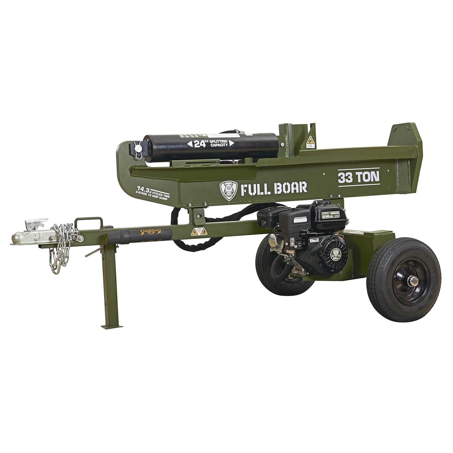 33 Ton Log Splitter-Full Boar Engine 236cc (49 State)