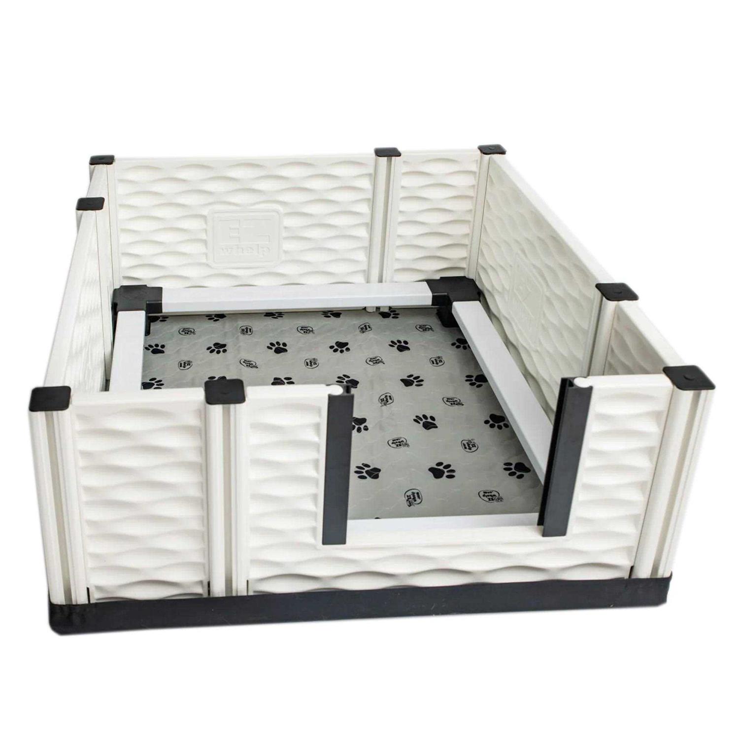 EZwhelp EZclassic Puppy Dog Whelping Box Playpen w/Rails &amp; Liner - Pet Supplies online store