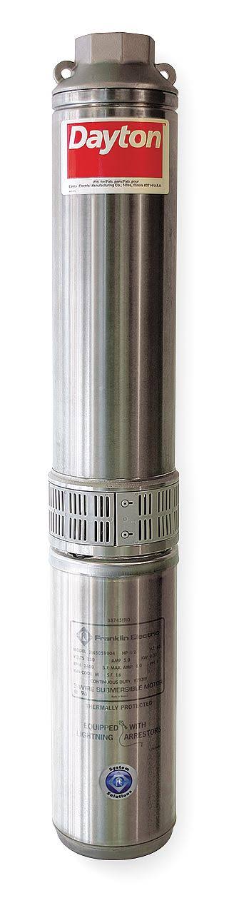 Dayton 1LZR4 Pump,Deep Well,2 Wire,10GPM,1/2HP,115V