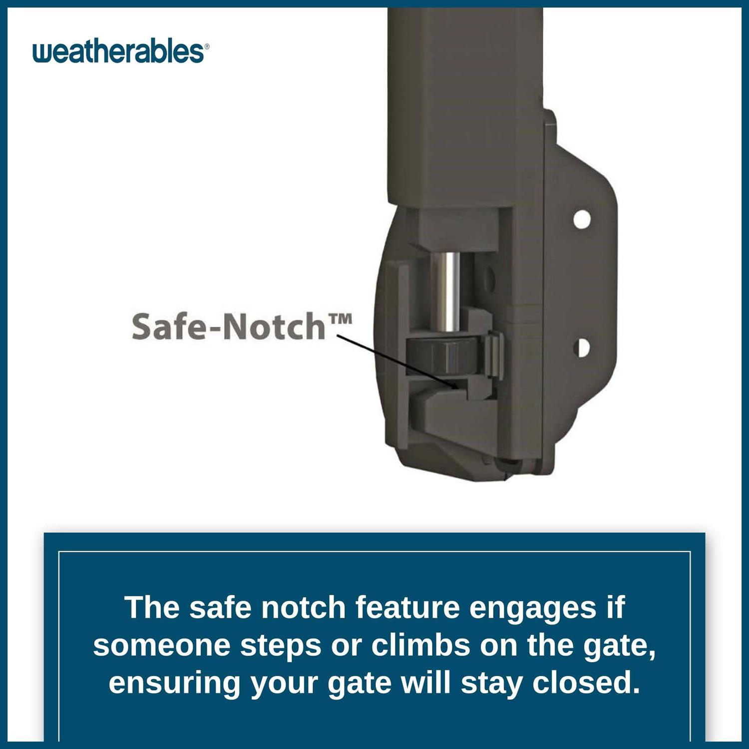 Weatherables Trident 10 in. Black Nylon Polymer Pool Safety Gate Latch - Shop Hardware Tools Online Store