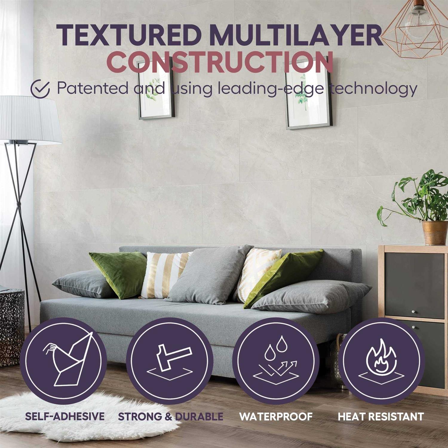Waterproof Peel and Stick Tiles for Bathroom and Shower, Heat-Resistant Decorative Tiles Planks – Noah William Home Peel and Stick Stone Tiles - Shop Hardware Tools Online Store