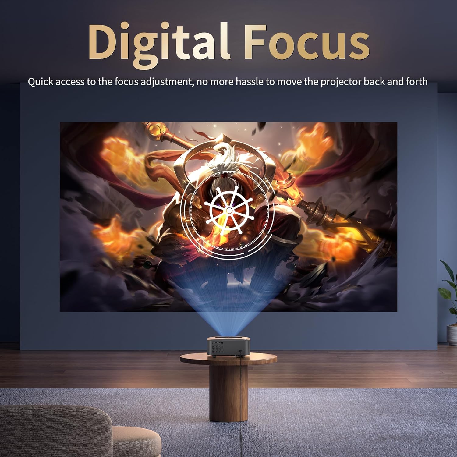 【★Netflix Certified★Android 12.0|4+32GB|★Built-in Youtube/Prime Video/Disney+】4K Smart Projector, Outdoor Projector with 5G WiFi and Bluetooth, HDMI/USB/Smartphone/TV Stick |Digital Focus|ZOOM Support