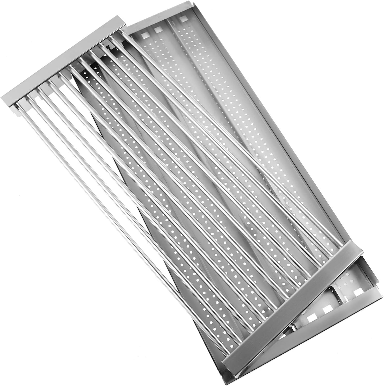 BBQration 18 7/16" Stamped Stainless Steel Cooking Grid Replacement Emitter Set for Charbroil Tru-Infrared Grill 463241314 463270512 463270909 463270912 463241313, Kenmore 415.16167210, and More