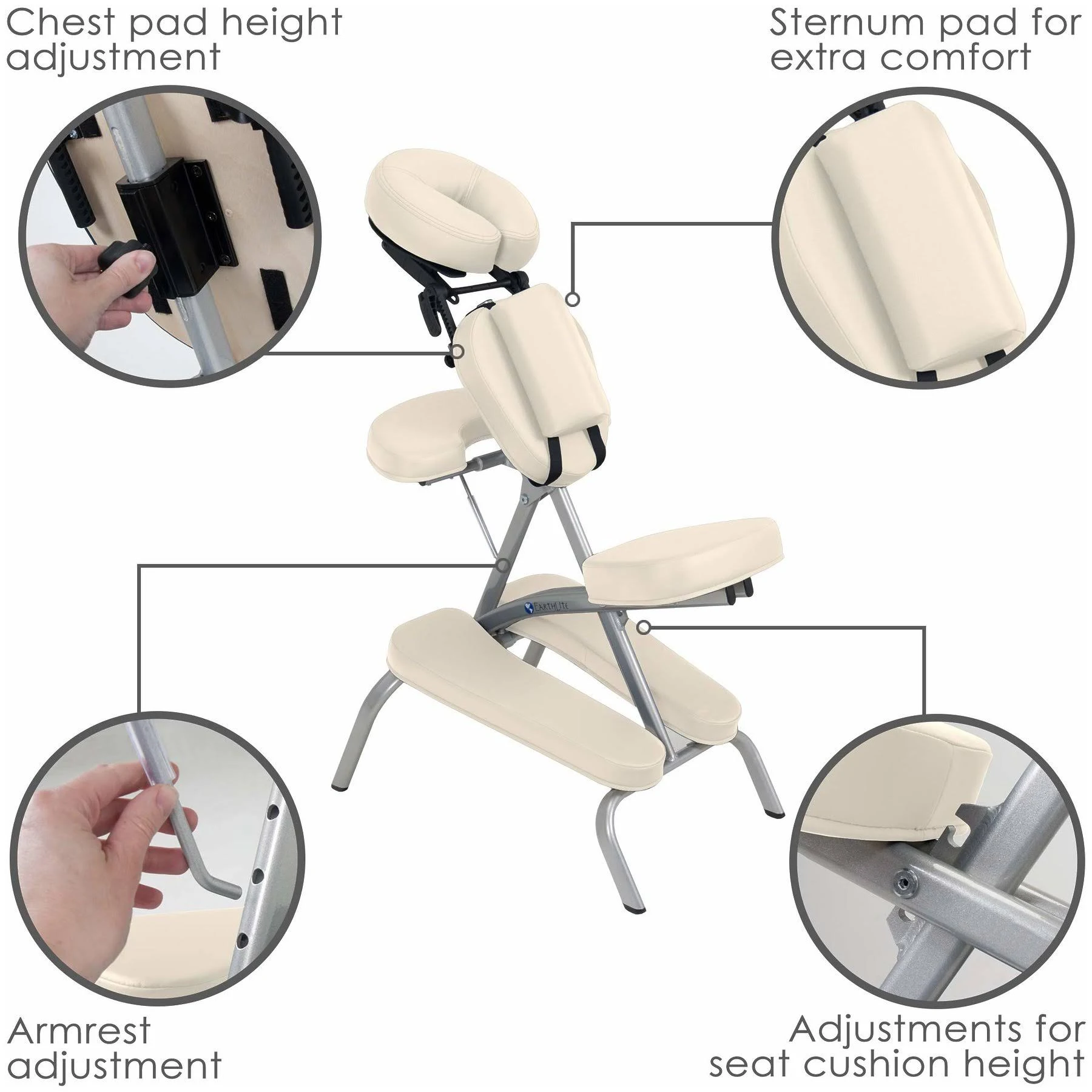 Earthlite Vortex Massage Chair Package, Beige