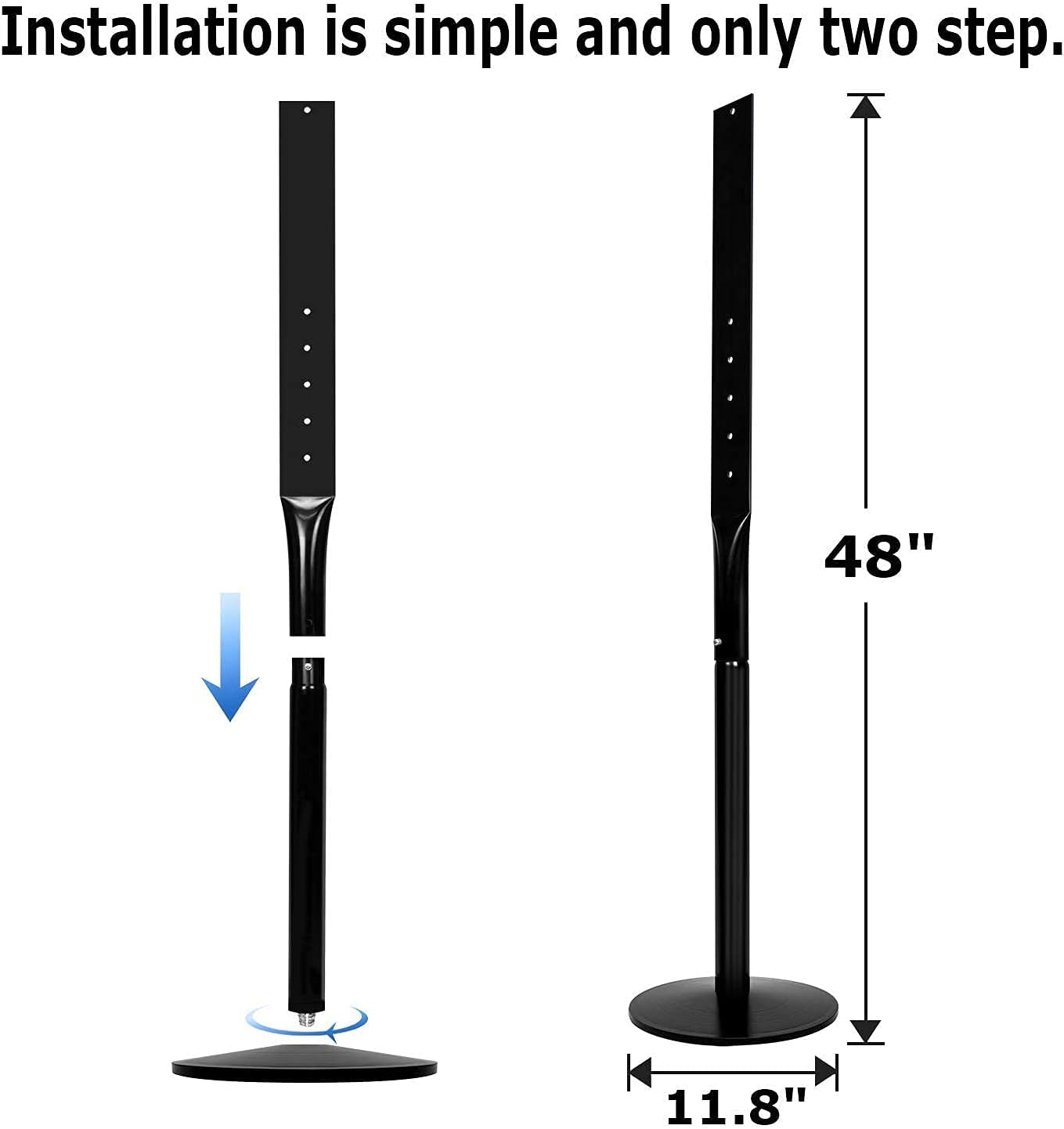 Mutualsign Parking Sign Post 48" Heavy Duty Cast Iron Sign Base Parking Sign Post, Movable Sign Stand for Hanging Signs, Black. Pack of 2