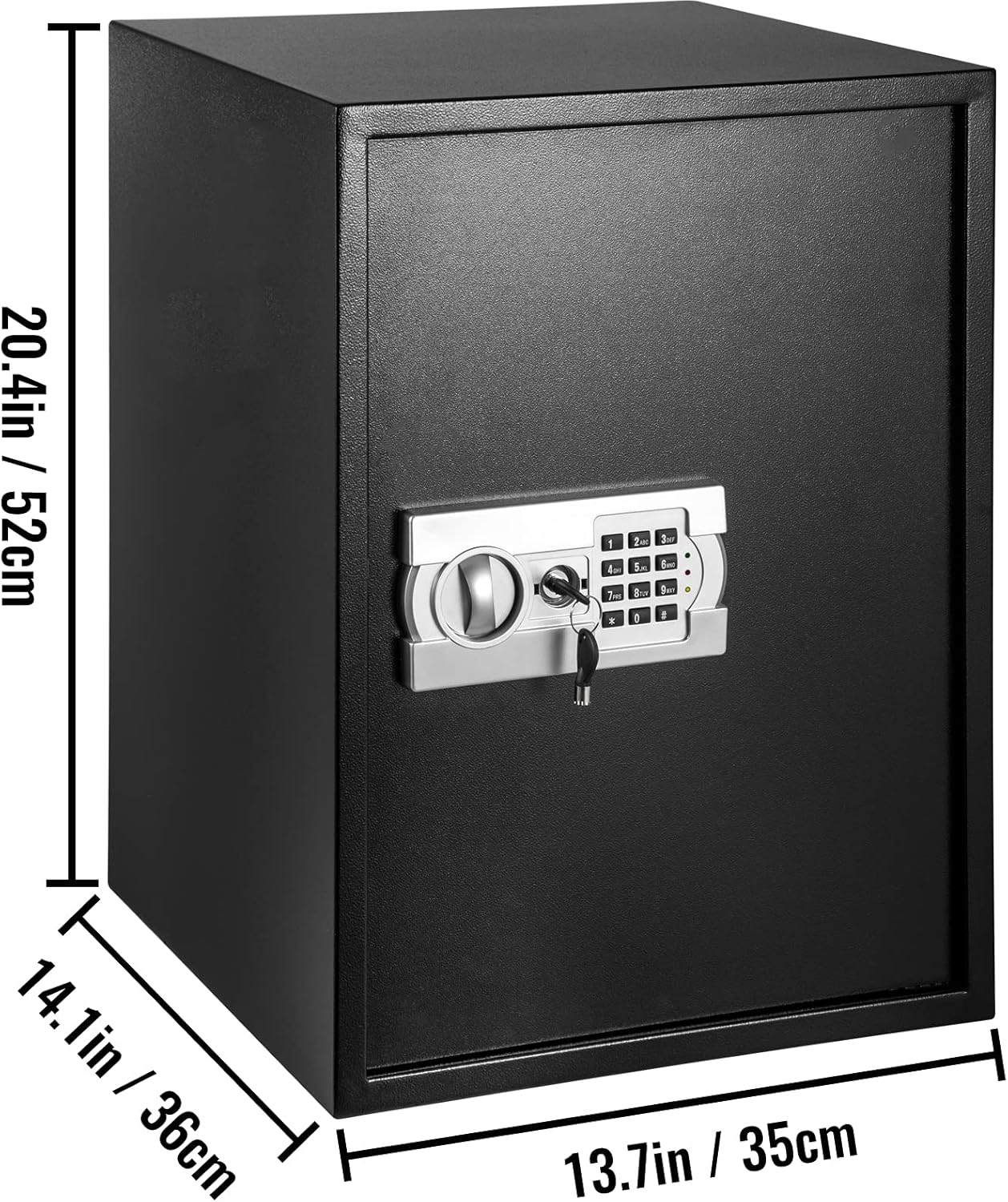 VEVOR Digital Depository Safe 1.7 Cubic Feet Made of Carbon Steel Electronic Code Lock Depository Safe with Deposit Slot with Two Emergency Keys Depository Box for Home Hotel Restaurant and Office