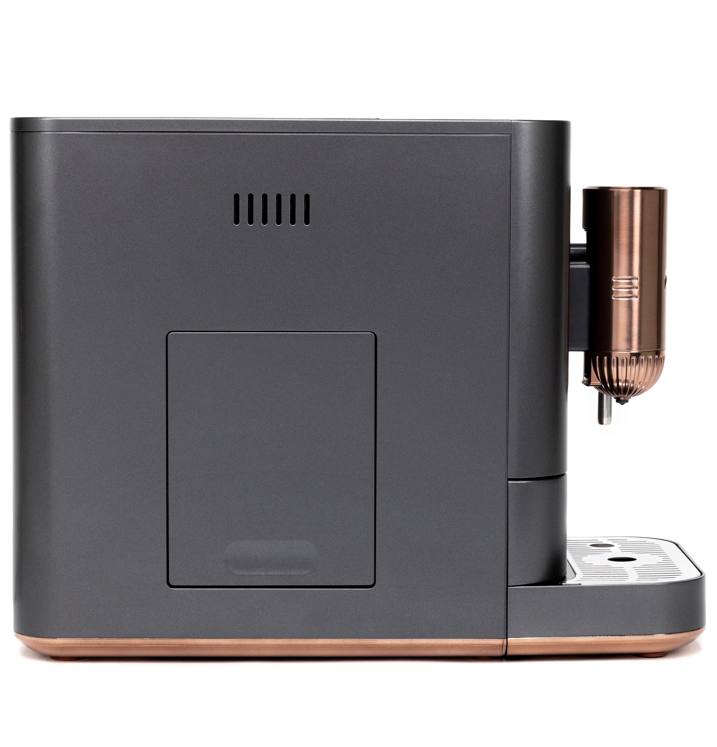 Café Affetto Automatic Espresso Machine + Milk Frother | Built-In & Adjustable Espresso Bean Grinder | One-Touch Brew in 90 Seconds | Matte Black, 1.2 Liter, (C7CEBBS3RD3)