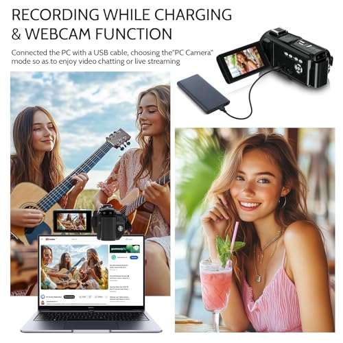 8K Video Camera Camcorder, 64MP IR Night Vision Vlogging Camera,18X Zoom 3.0“ Screen WiFi Camcorder for YouTube with with Microphone, Lens Hood, Stablizer, 64GB SD Card, One 4500mAh Battery